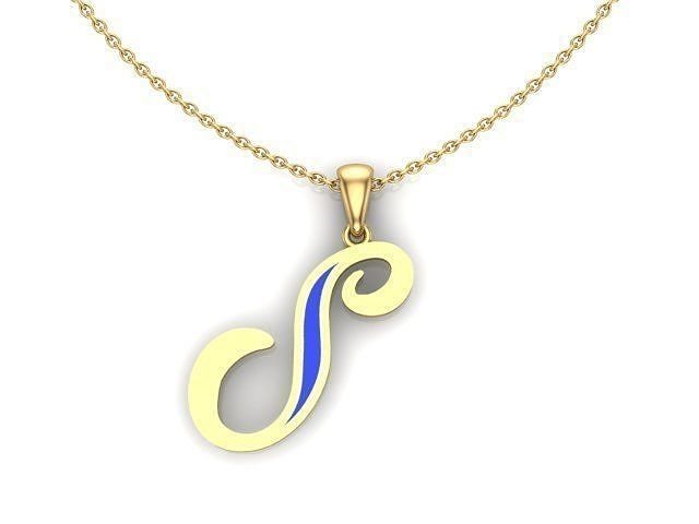 S letter pendant enemal  3D print model