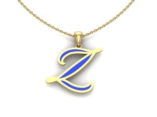 Z letter pendant enemal 3D print model