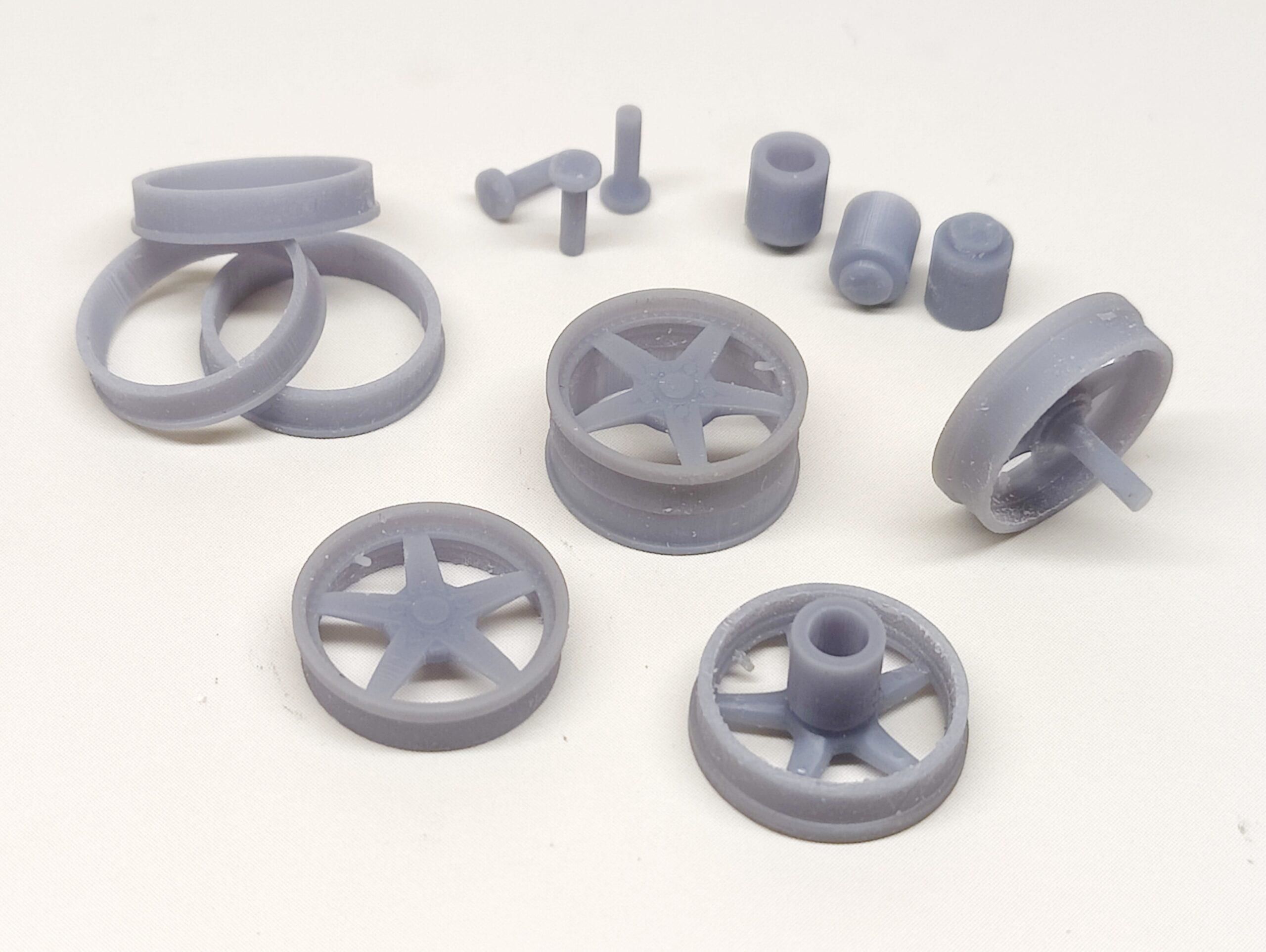 3D printable 5-spoke wheel with accessories 3D print model_2