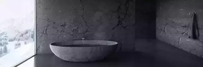 simple bathtub with no tap