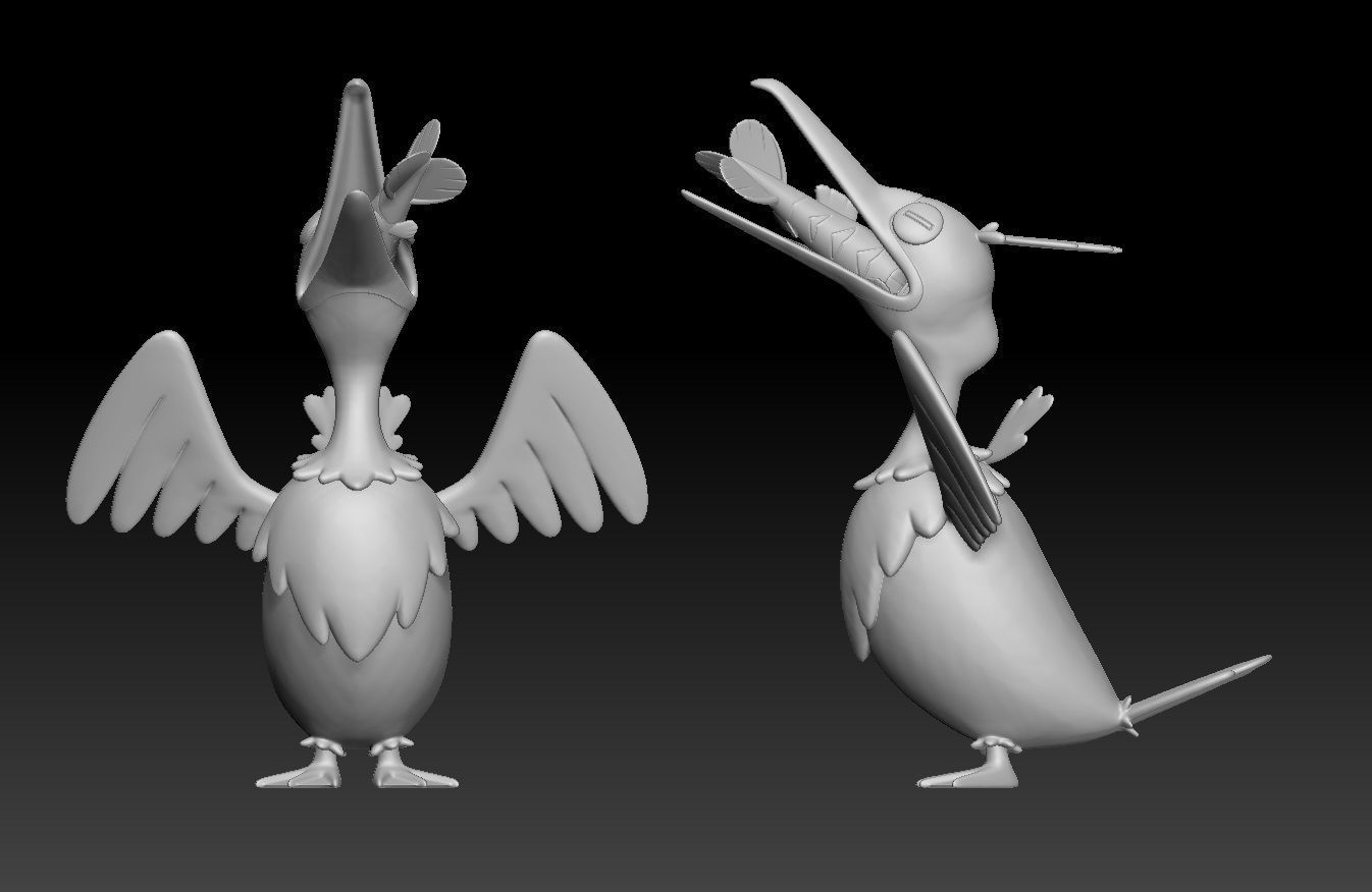 Pokemon Cramorant Gulping 3D print model_1