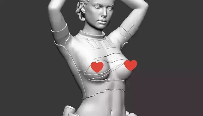 Padme in handcuffs NSFW 3D print model