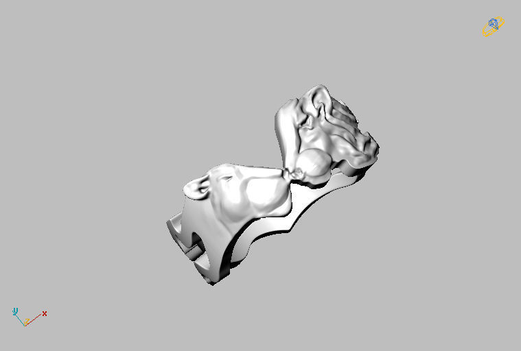 Lion Ring 3D print model_7