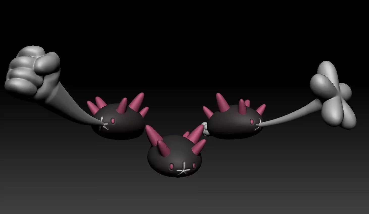 Pokemon Pyukumuku 3D print model_0