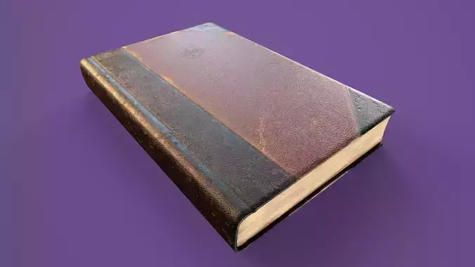 Old Worn Book Low-poly 3D model