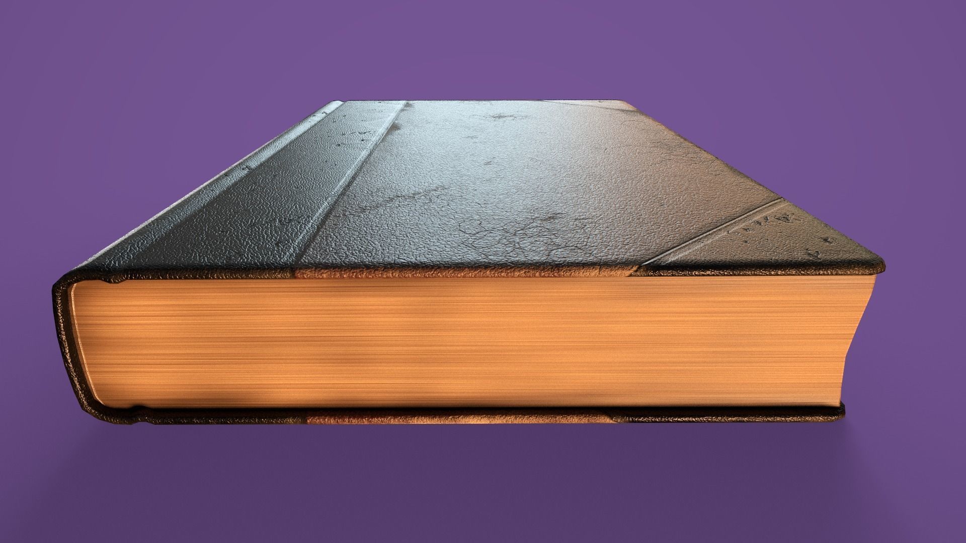 Old Worn Book Low-poly 3D model_4