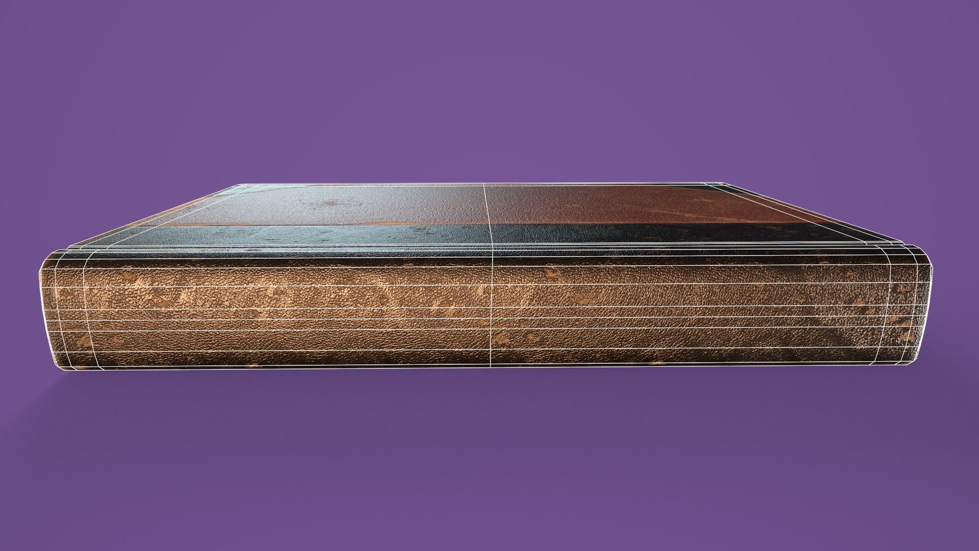 Old Worn Book Low-poly 3D model_11