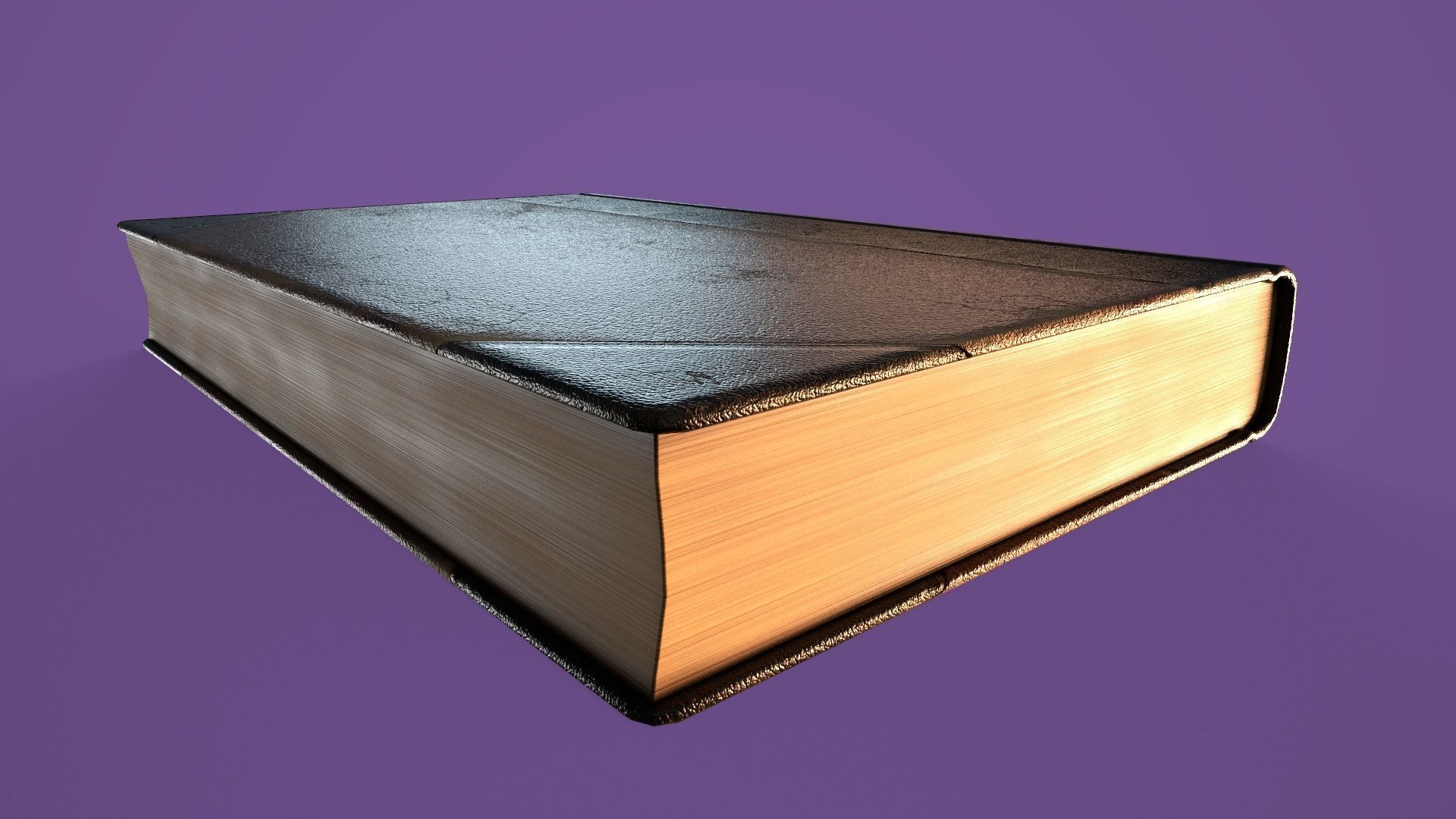 Old Worn Book Low-poly 3D model_3