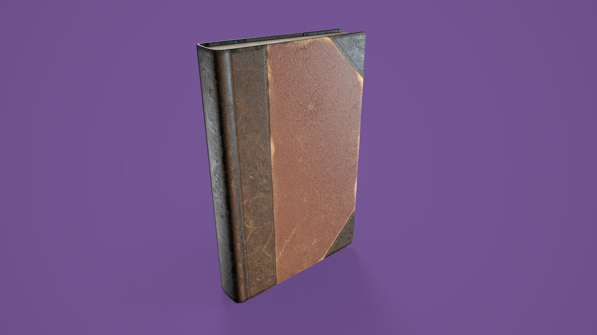 Old Worn Book Low-poly 3D model_8