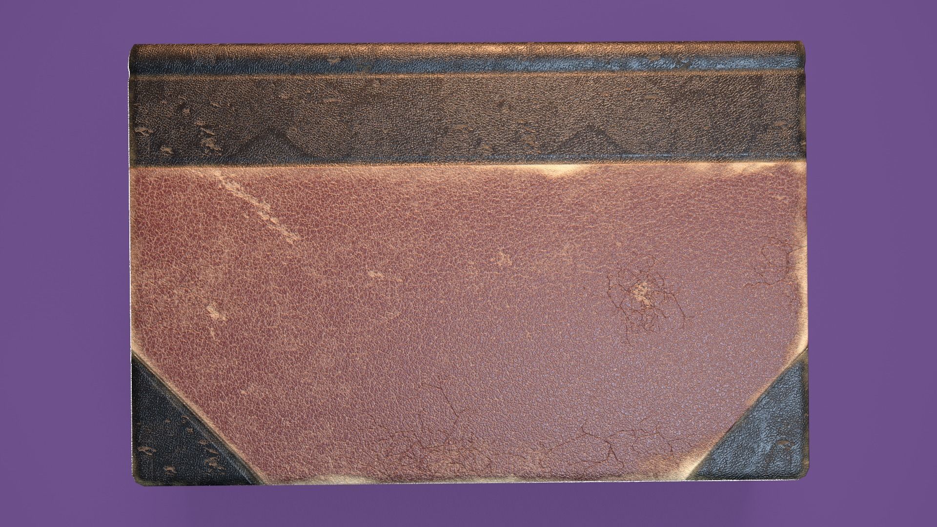 Old Worn Book Low-poly 3D model_1