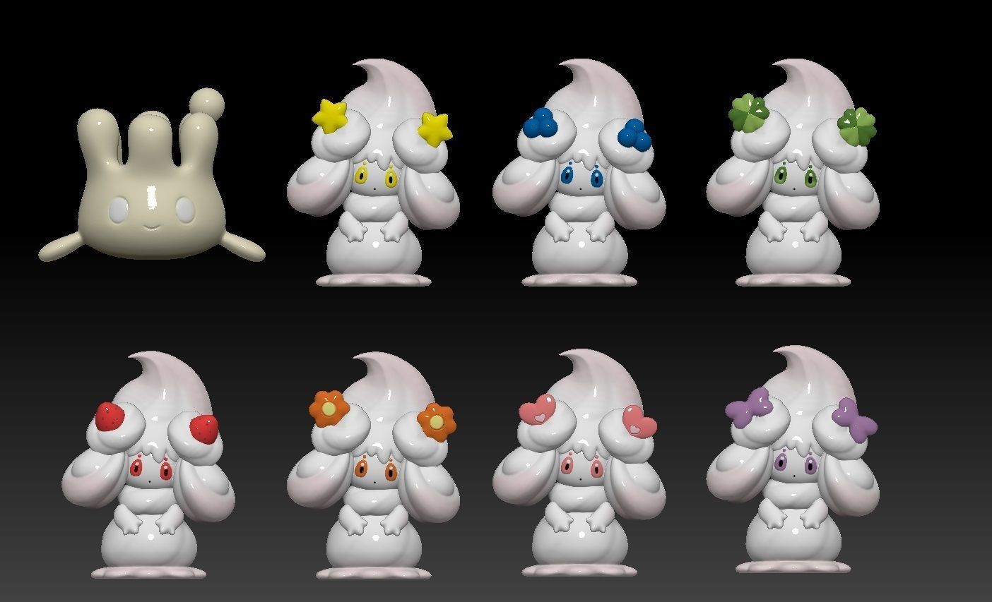 Pokemon Milcery Alcremie 3D print model_1
