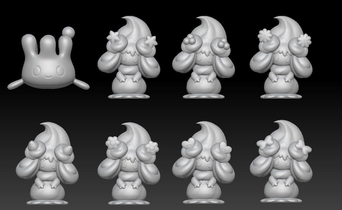 Pokemon Milcery Alcremie 3D print model_2