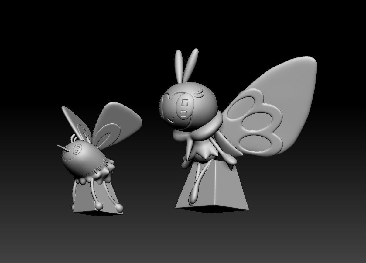Pokemon Cutiefly Ribombee 3D print model_2