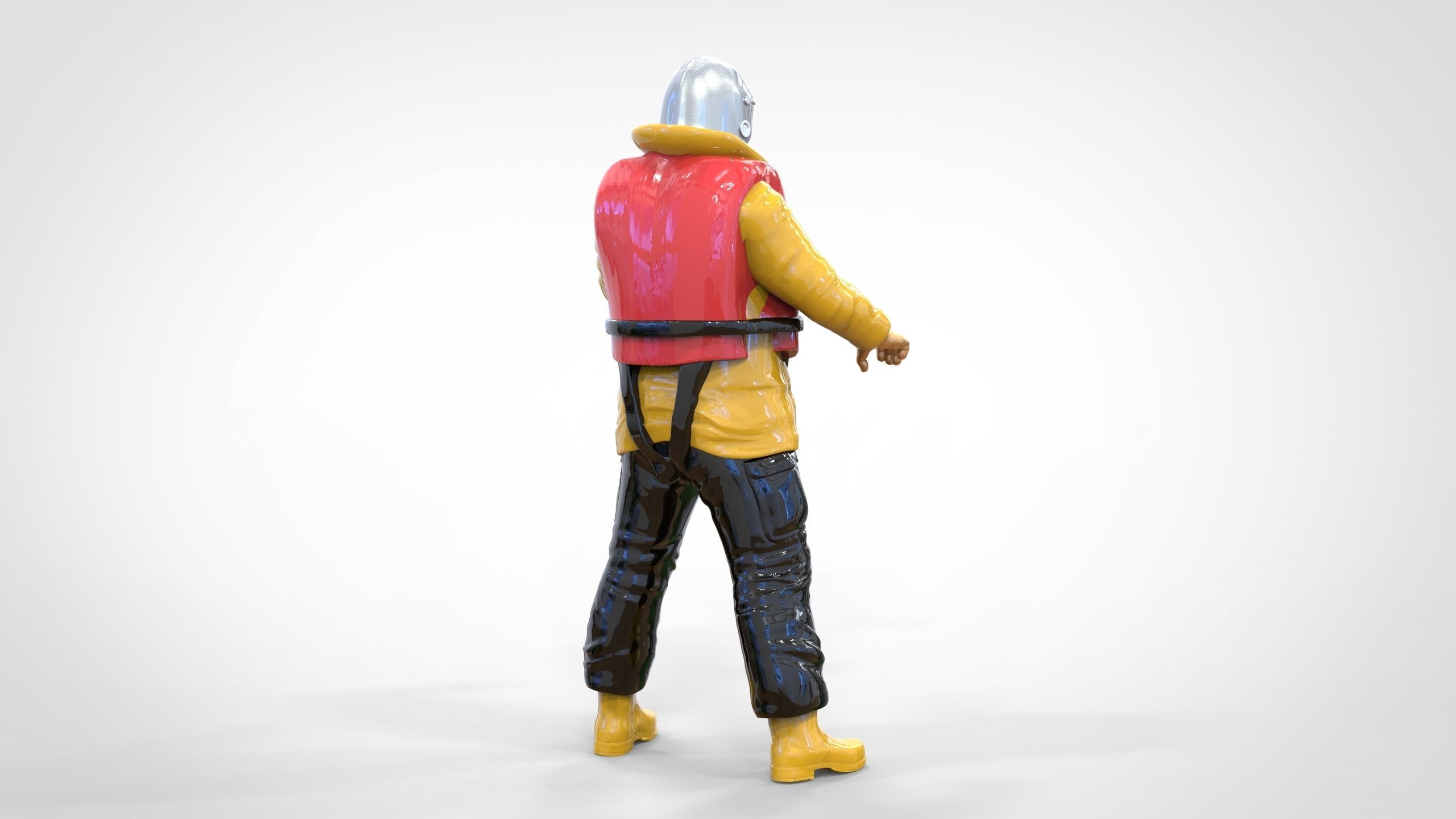 N10 Captain Royal National Lifeboat Institution RNLI Rescue crew 3D print model_24