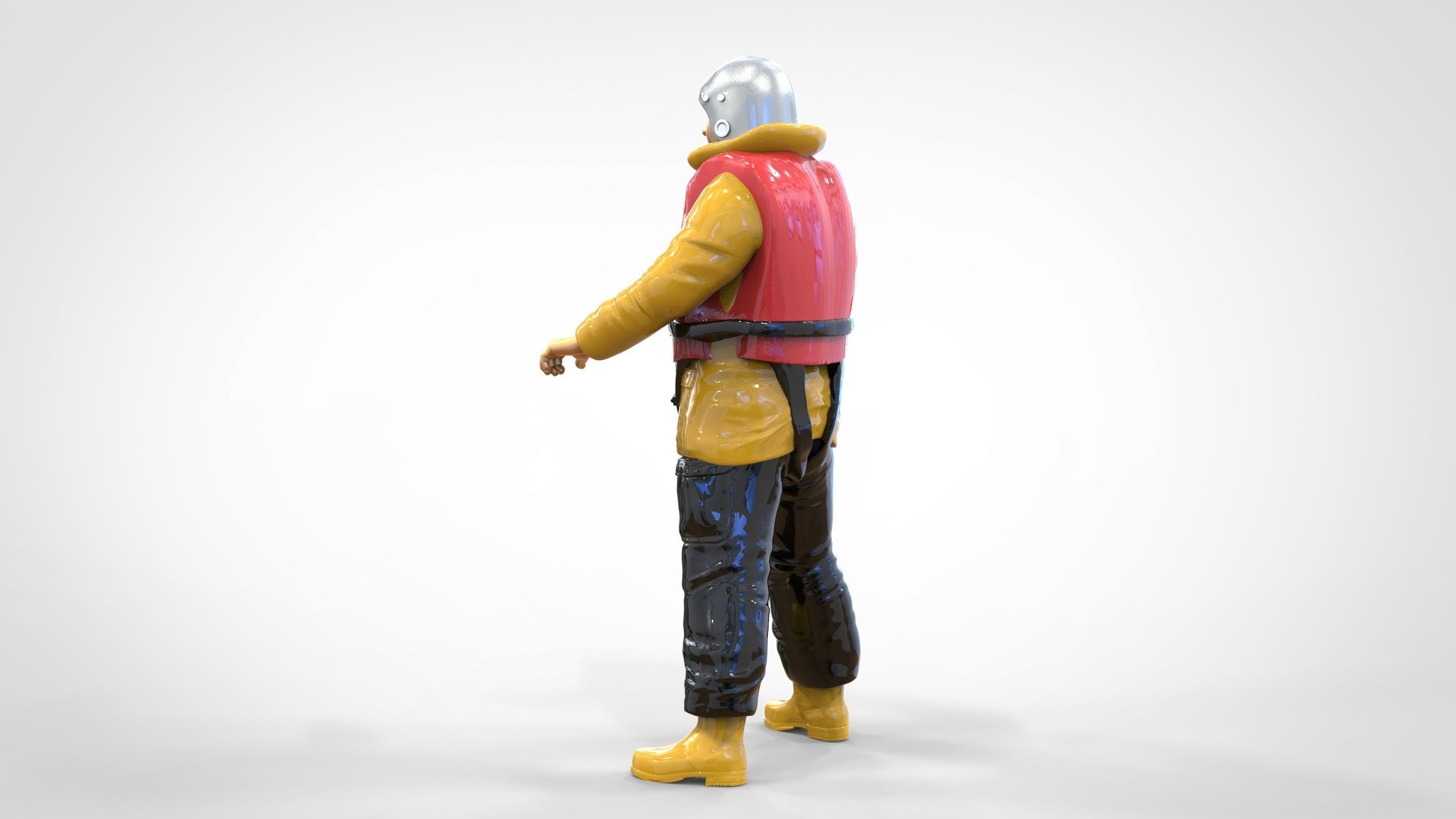 N10 Captain Royal National Lifeboat Institution RNLI Rescue crew 3D print model_14