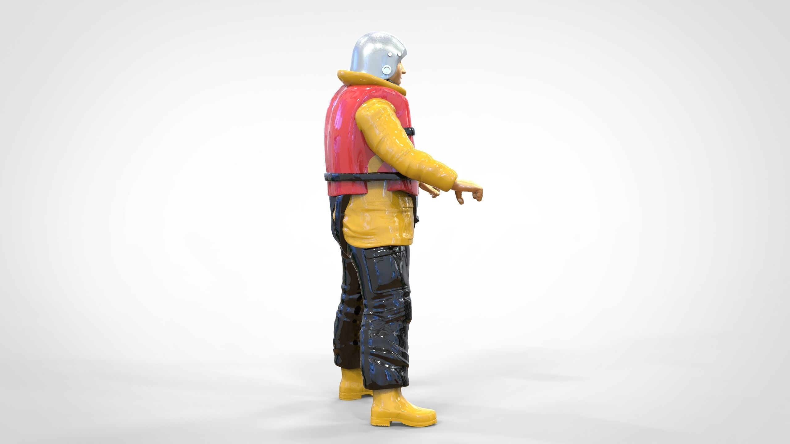 N10 Captain Royal National Lifeboat Institution RNLI Rescue crew 3D print model_28