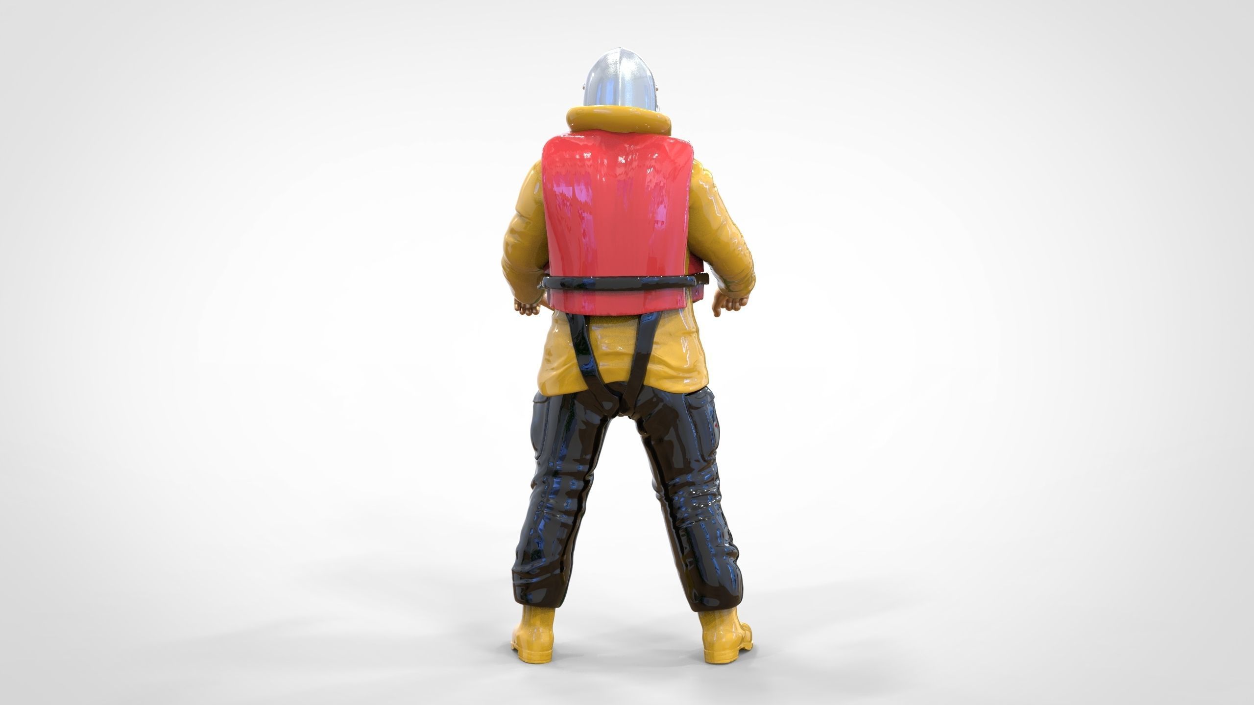 N10 Captain Royal National Lifeboat Institution RNLI Rescue crew 3D print model_20
