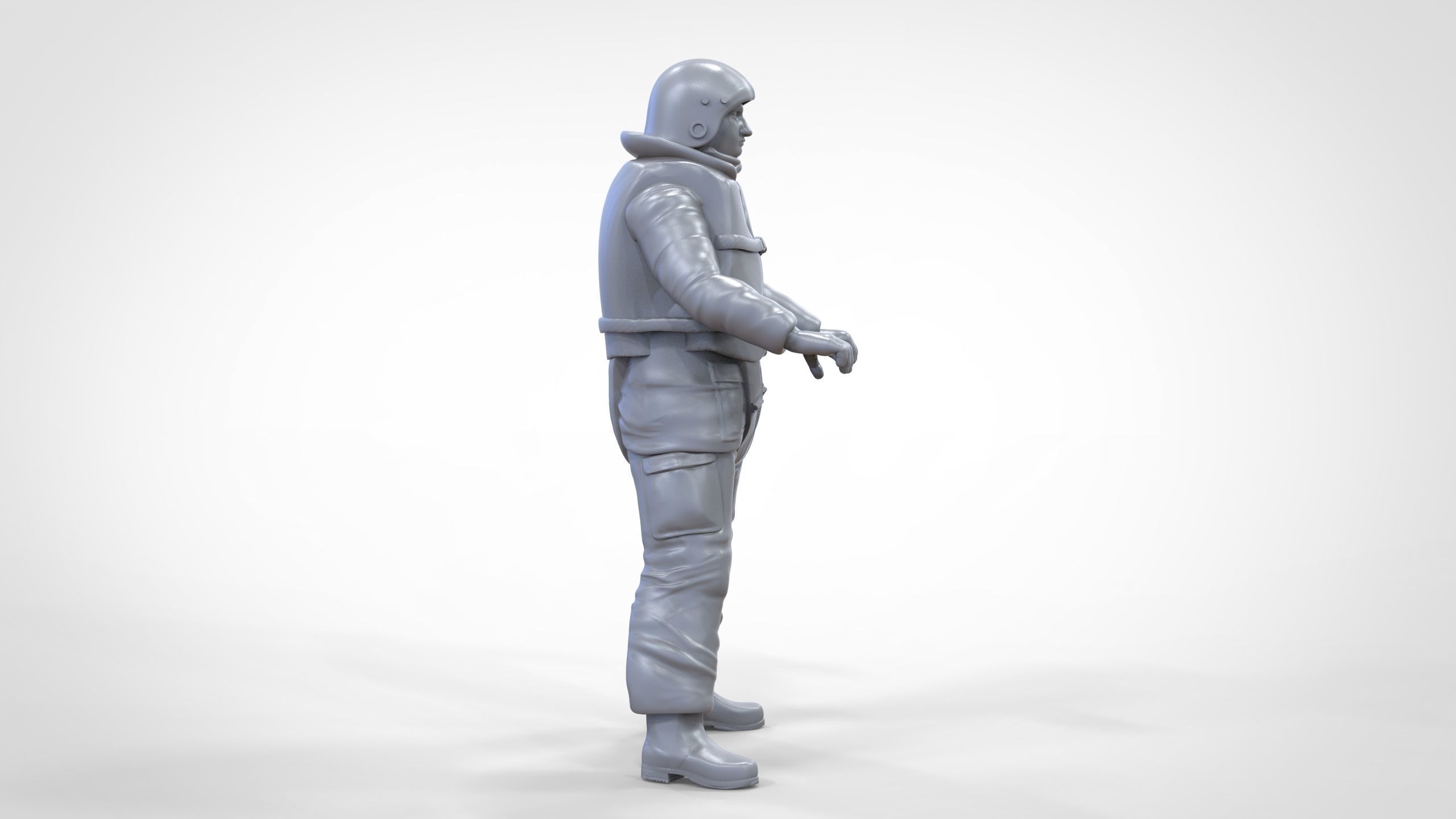 N10 Captain Royal National Lifeboat Institution RNLI Rescue crew 3D print model_37