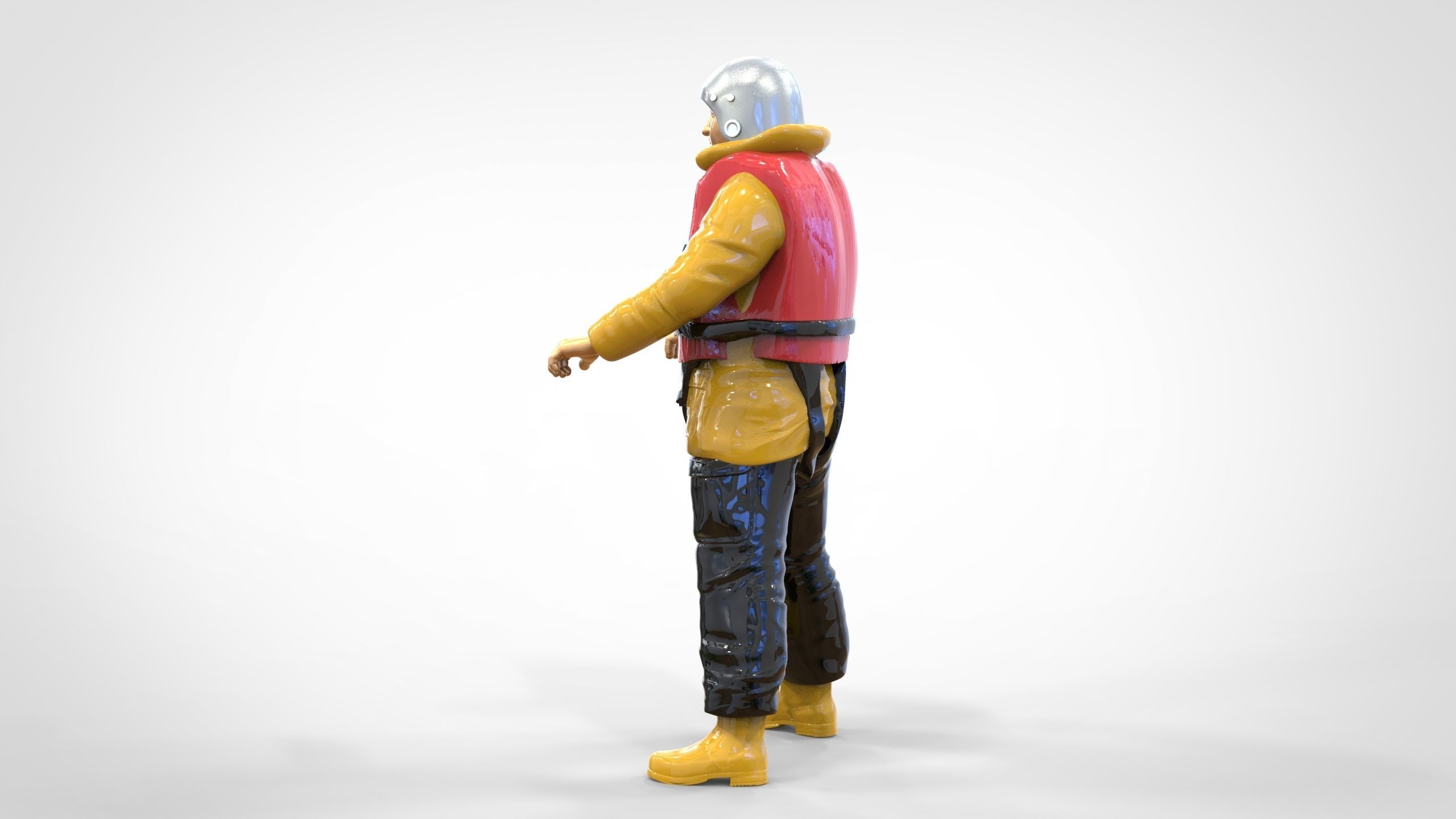 N10 Captain Royal National Lifeboat Institution RNLI Rescue crew 3D print model_13