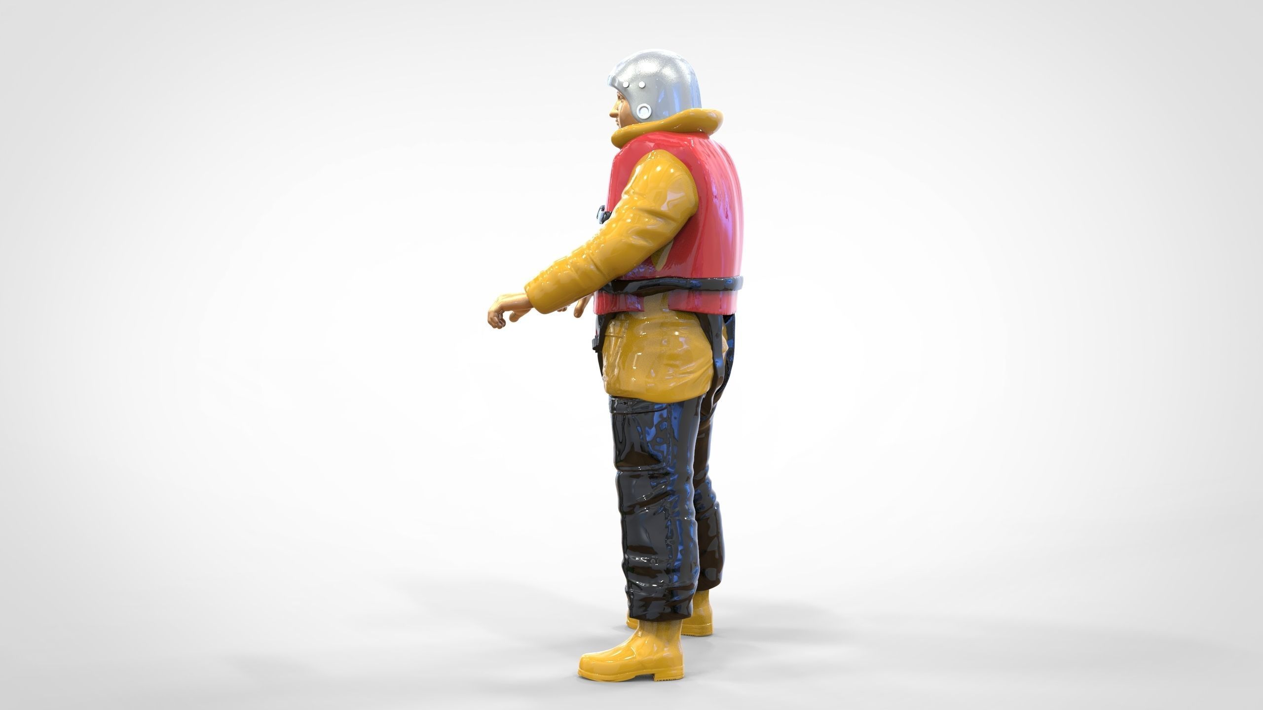 N10 Captain Royal National Lifeboat Institution RNLI Rescue crew 3D print model_12