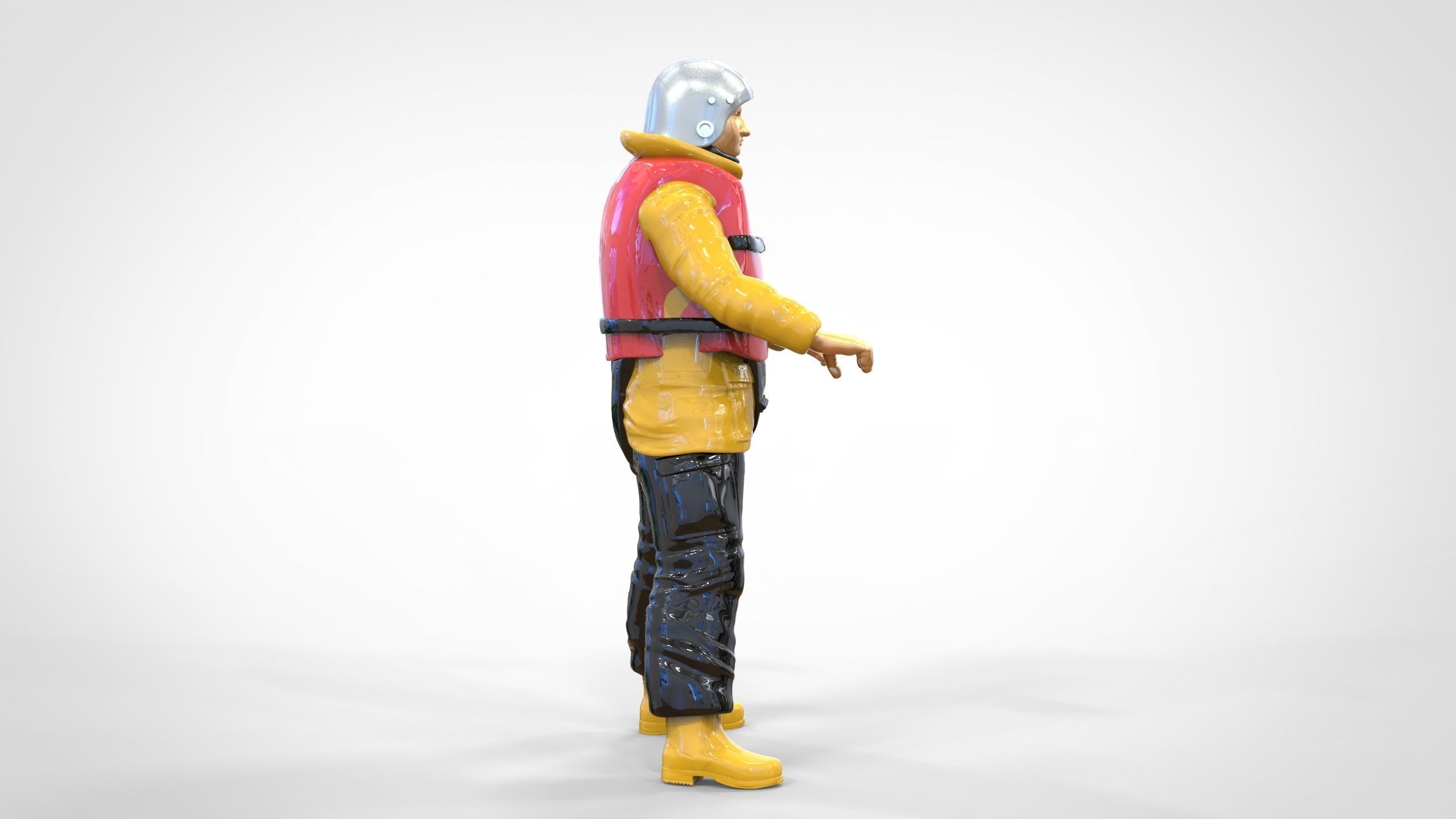 N10 Captain Royal National Lifeboat Institution RNLI Rescue crew 3D print model_29
