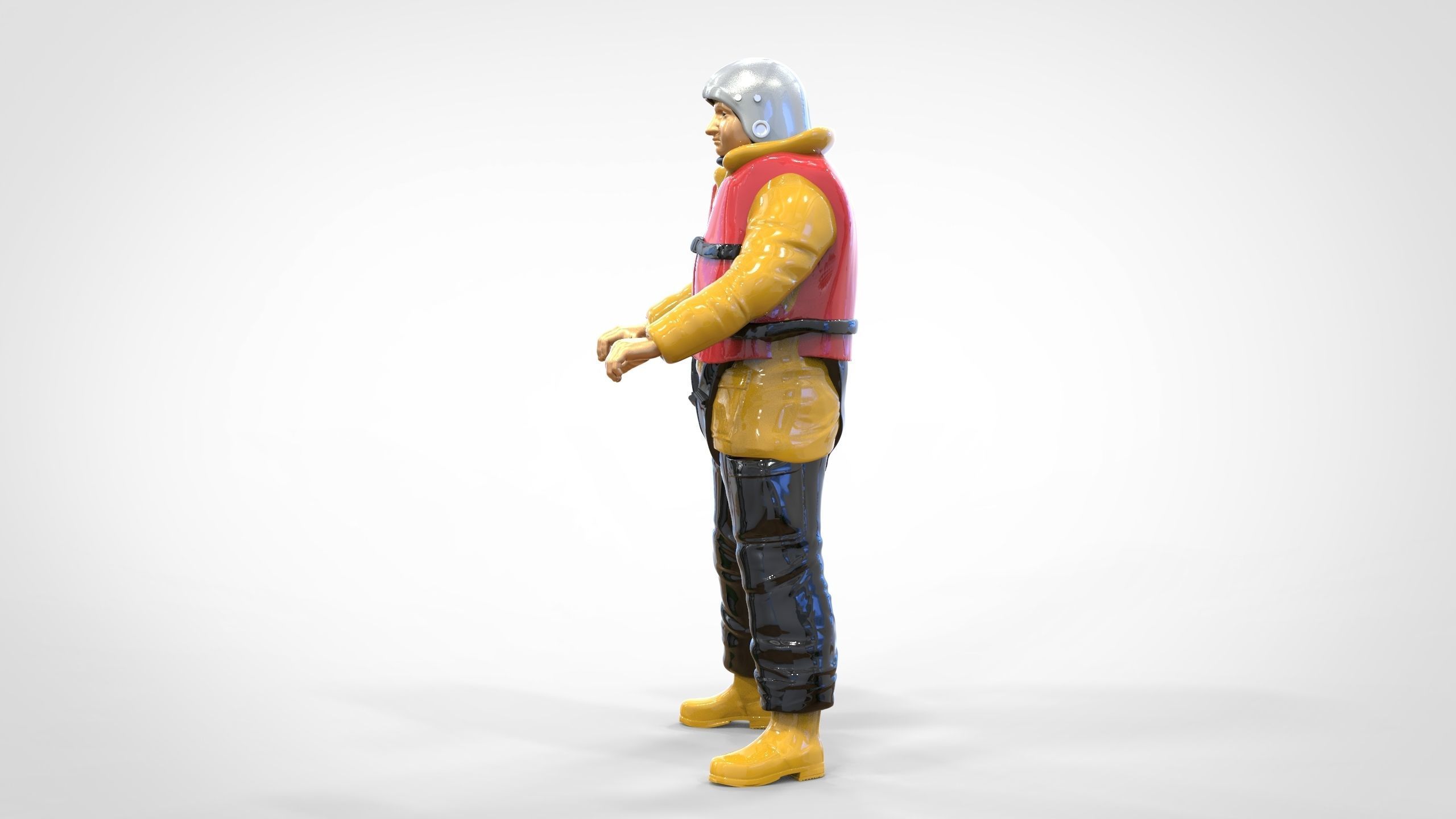 N10 Captain Royal National Lifeboat Institution RNLI Rescue crew 3D print model_10