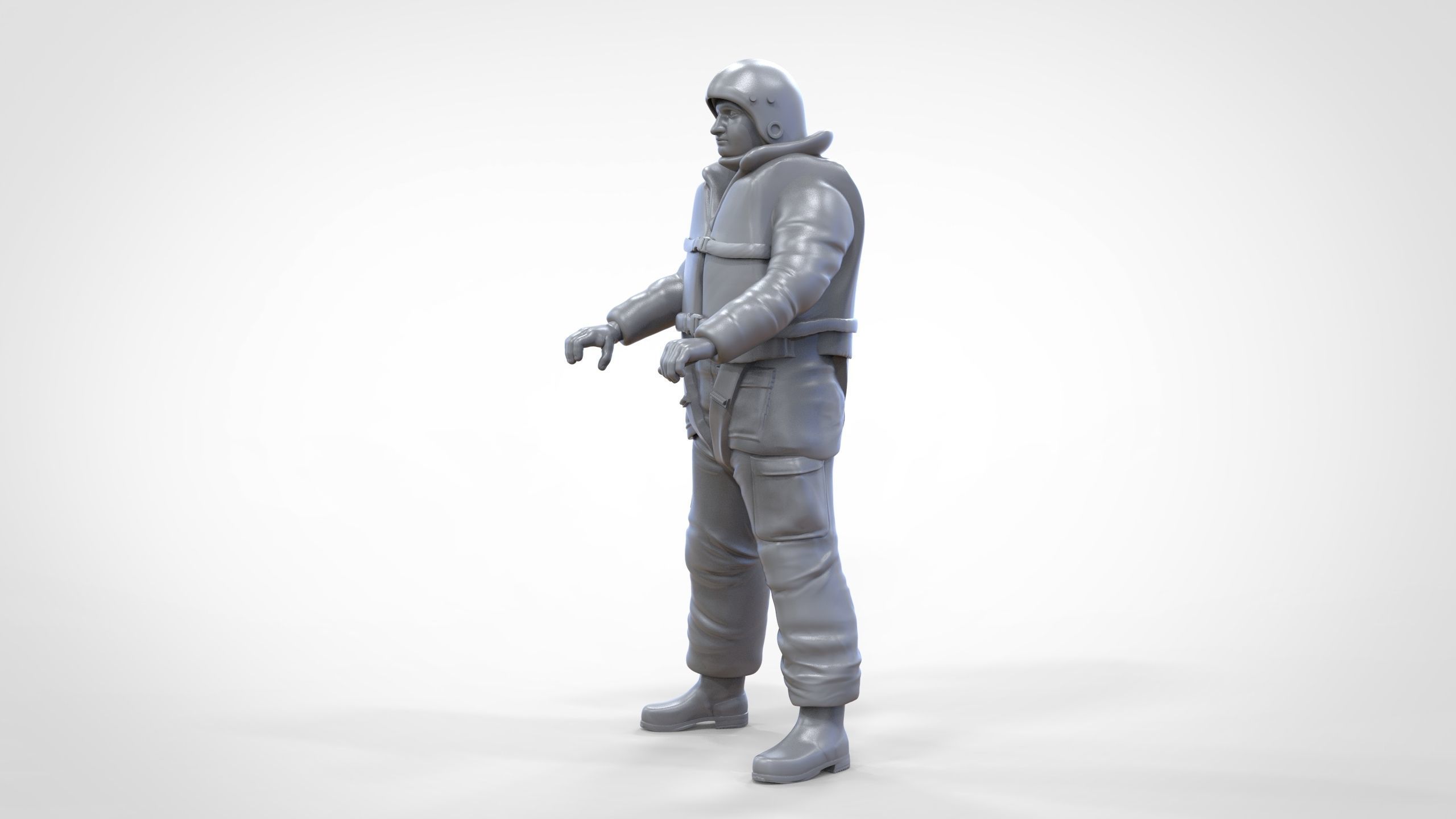 N10 Captain Royal National Lifeboat Institution RNLI Rescue crew 3D print model_46