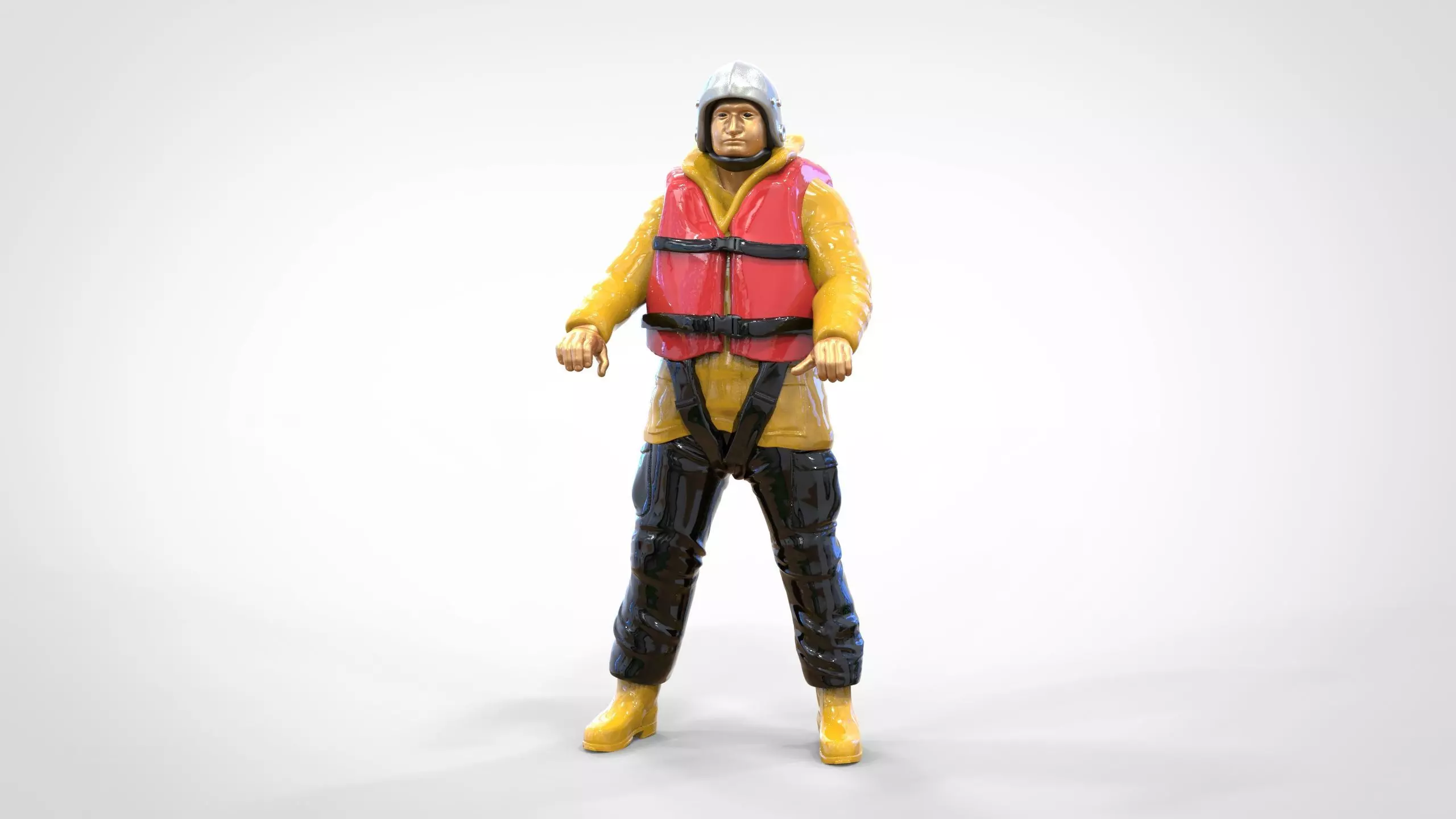 N10 Captain Royal National Lifeboat Institution RNLI Rescue crew 3D print model_0