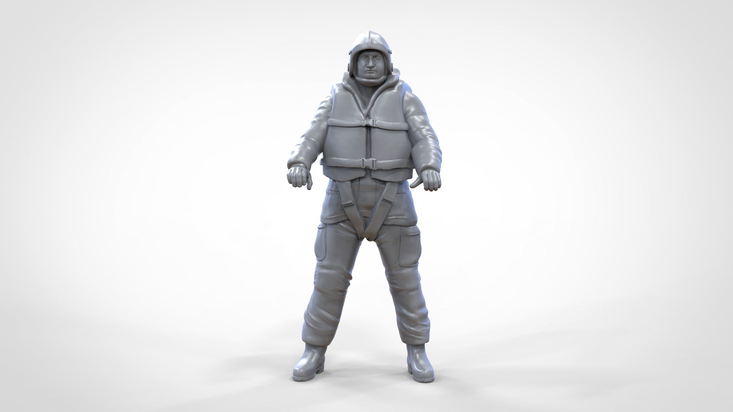 N10 Captain Royal National Lifeboat Institution RNLI Rescue crew 3D print model_44