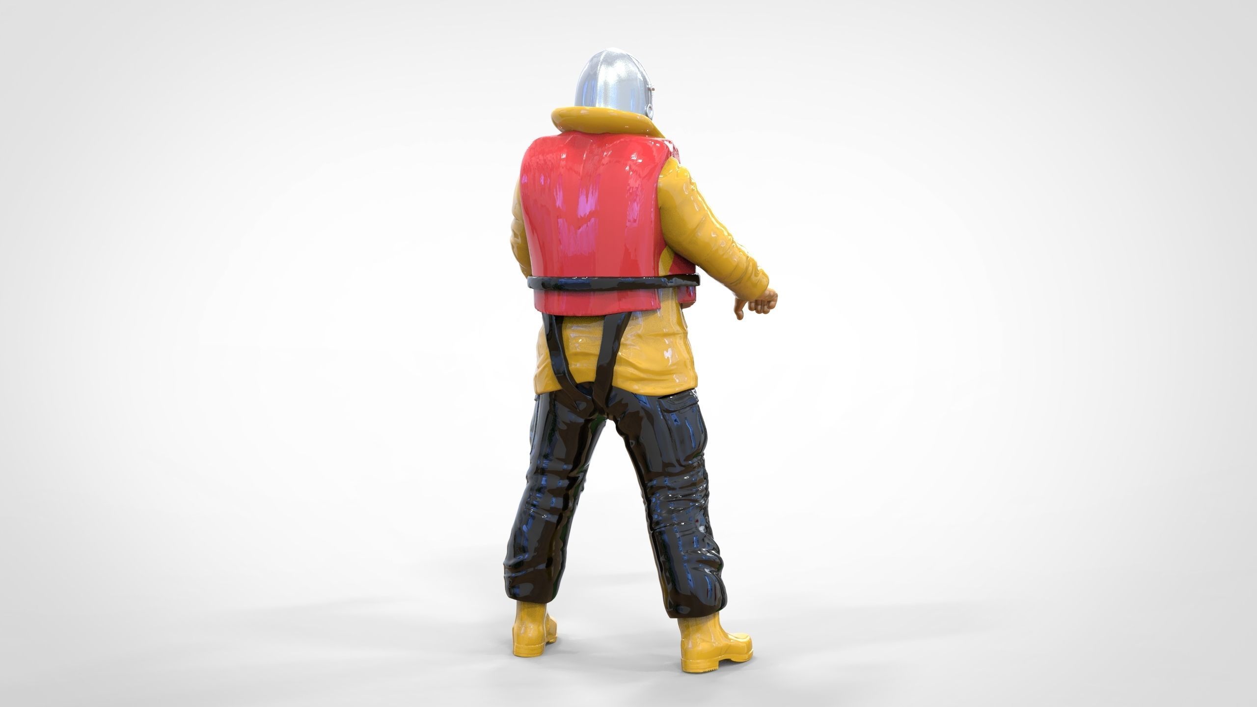 N10 Captain Royal National Lifeboat Institution RNLI Rescue crew 3D print model_23