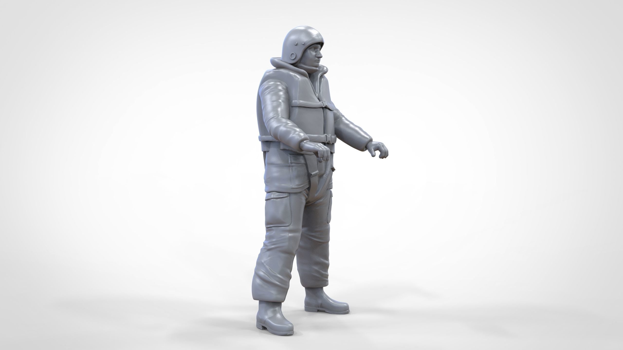N10 Captain Royal National Lifeboat Institution RNLI Rescue crew 3D print model_42