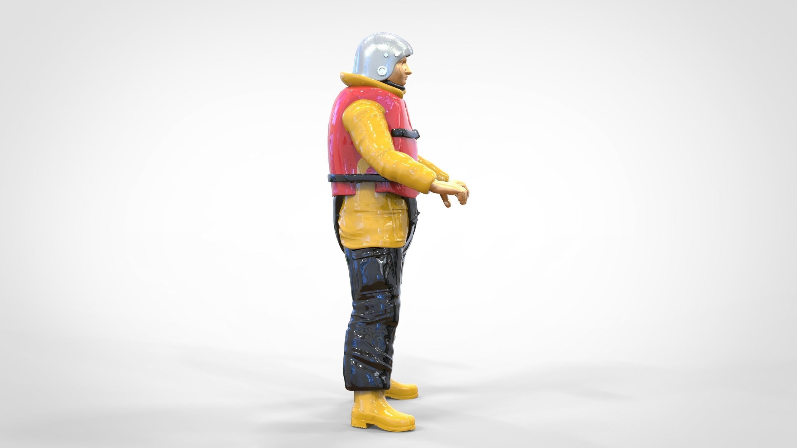 N10 Captain Royal National Lifeboat Institution RNLI Rescue crew 3D print model_2