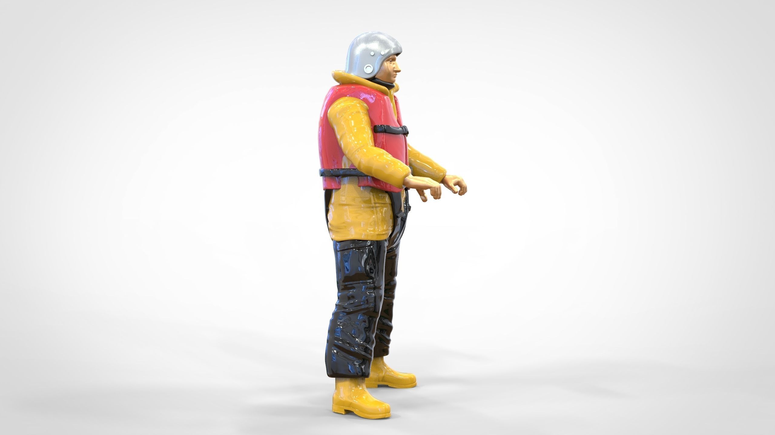 N10 Captain Royal National Lifeboat Institution RNLI Rescue crew 3D print model_1