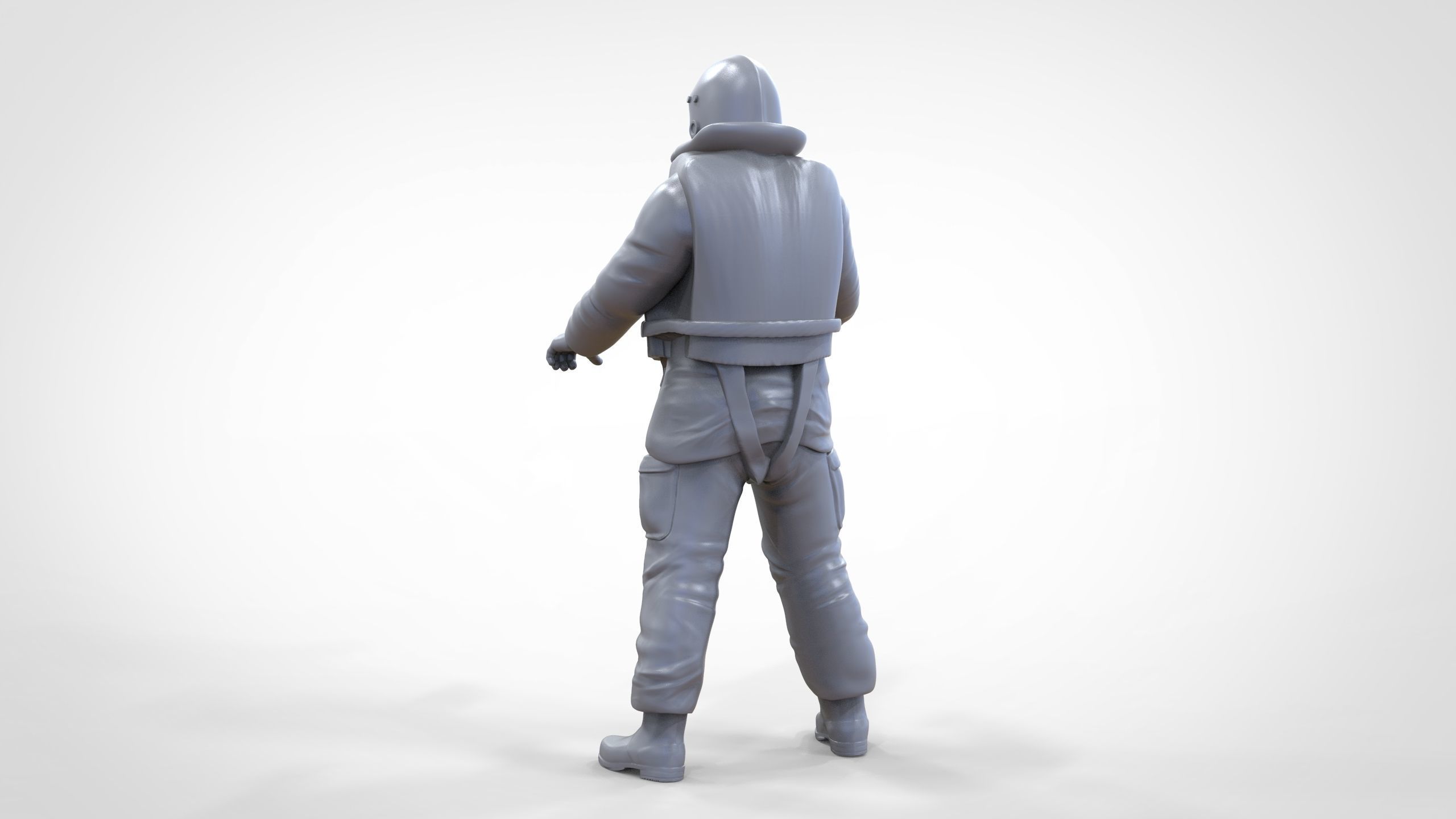 N10 Captain Royal National Lifeboat Institution RNLI Rescue crew 3D print model_49