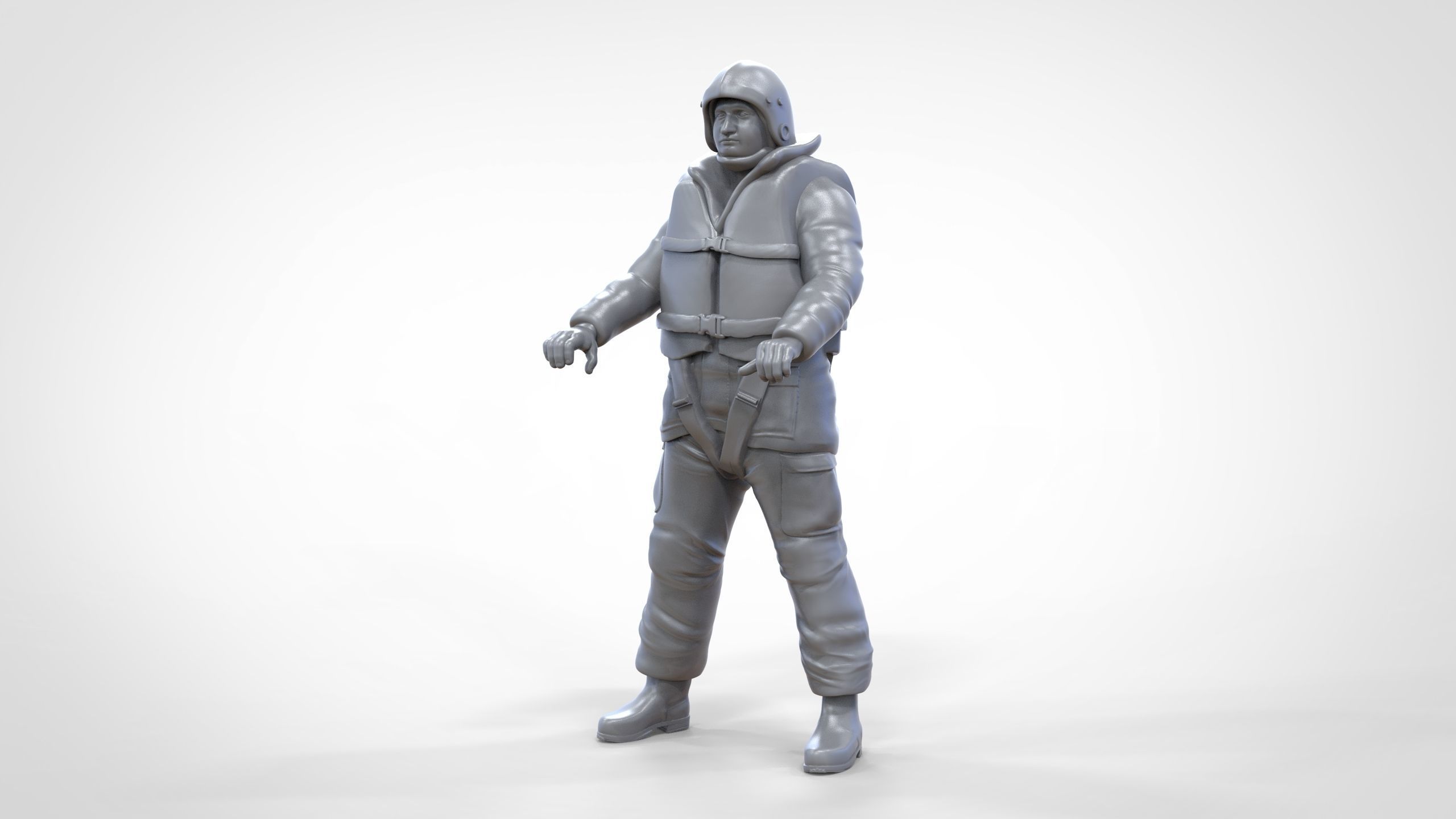 N10 Captain Royal National Lifeboat Institution RNLI Rescue crew 3D print model_45