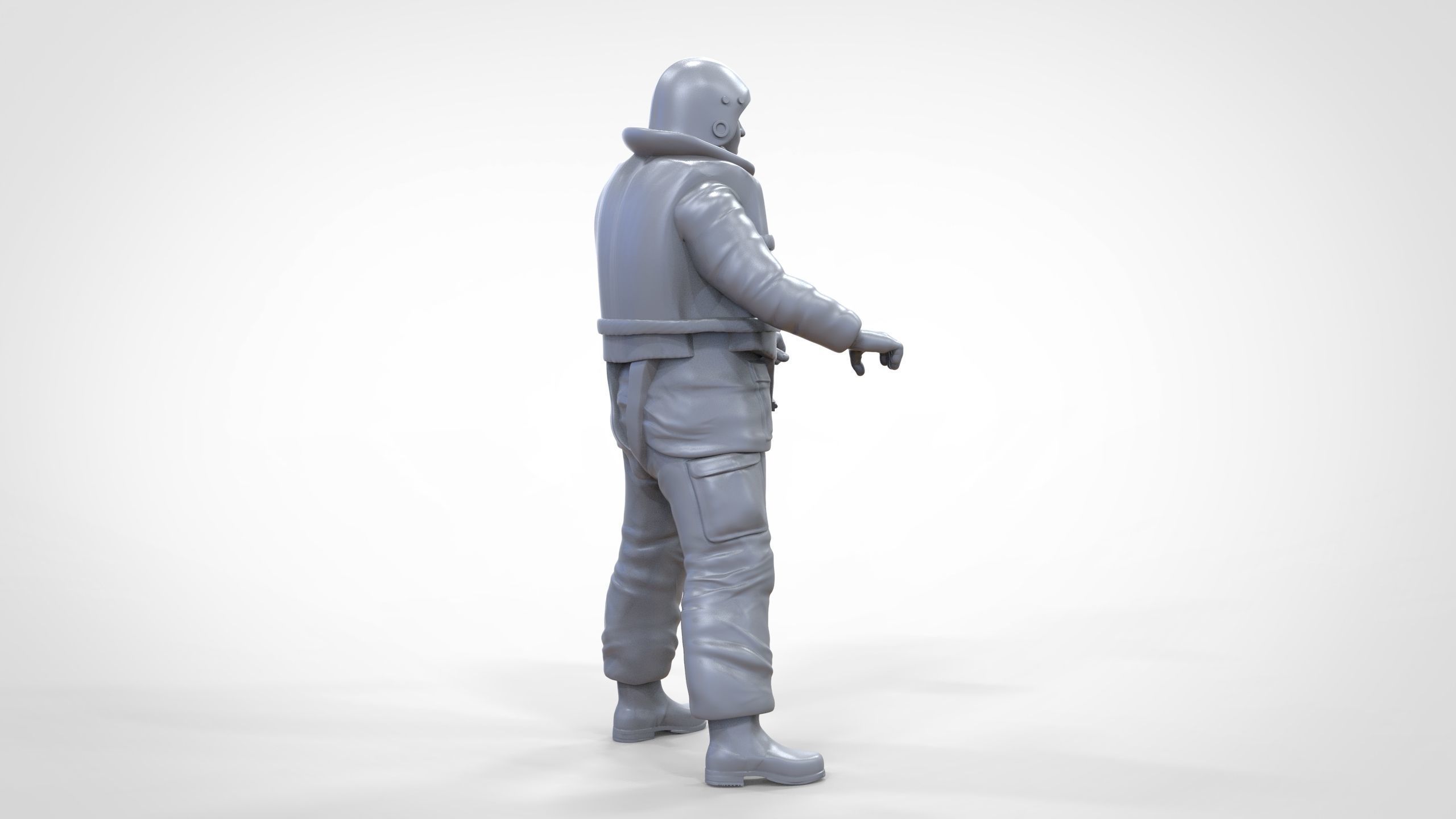 N10 Captain Royal National Lifeboat Institution RNLI Rescue crew 3D print model_40
