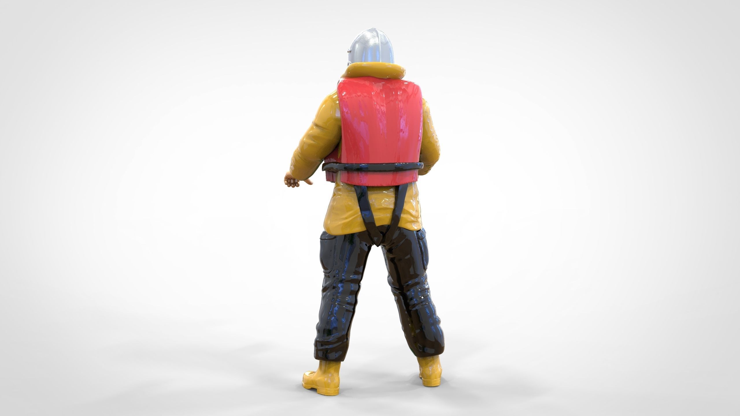 N10 Captain Royal National Lifeboat Institution RNLI Rescue crew 3D print model_18