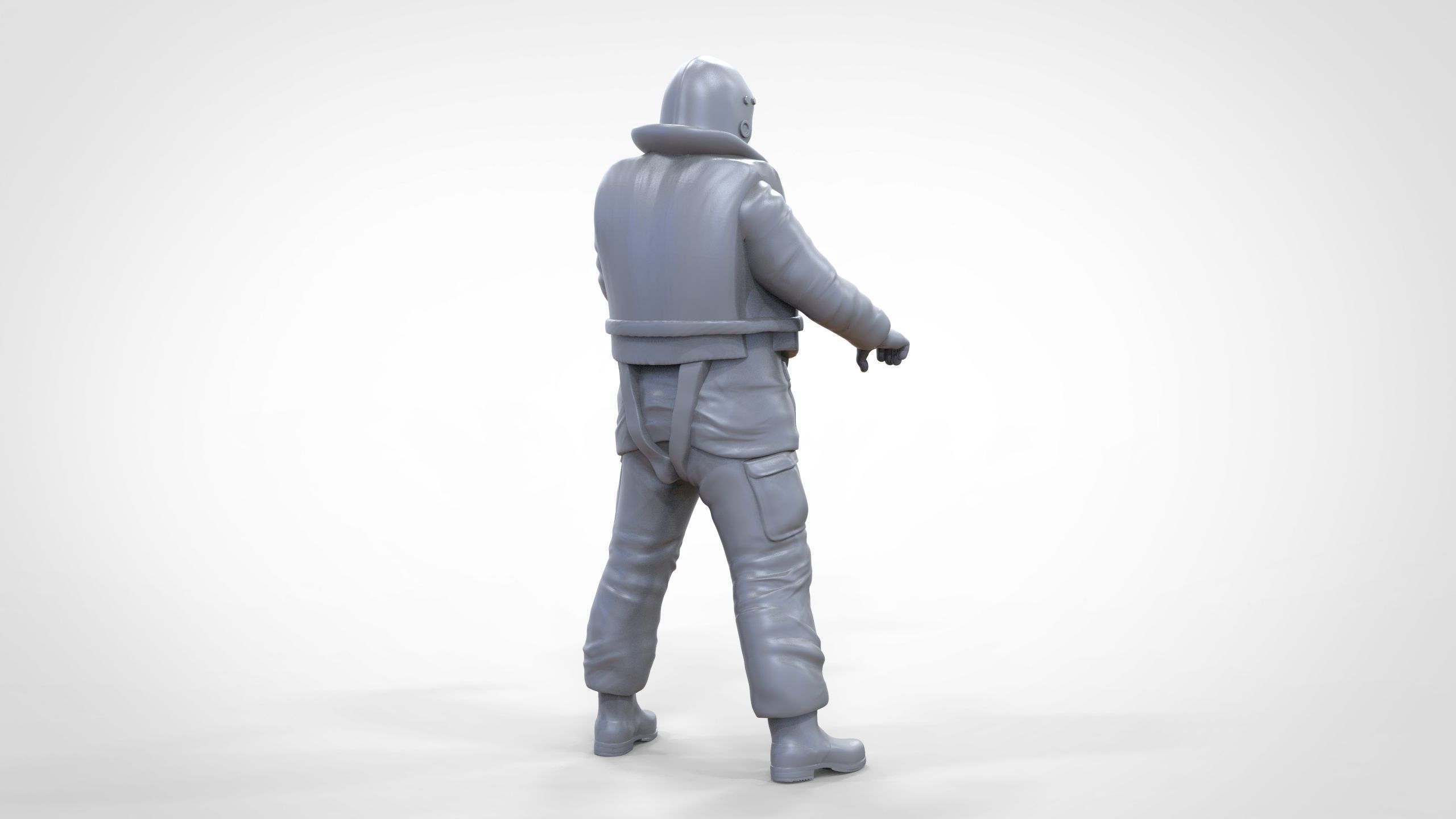 N10 Captain Royal National Lifeboat Institution RNLI Rescue crew 3D print model_39