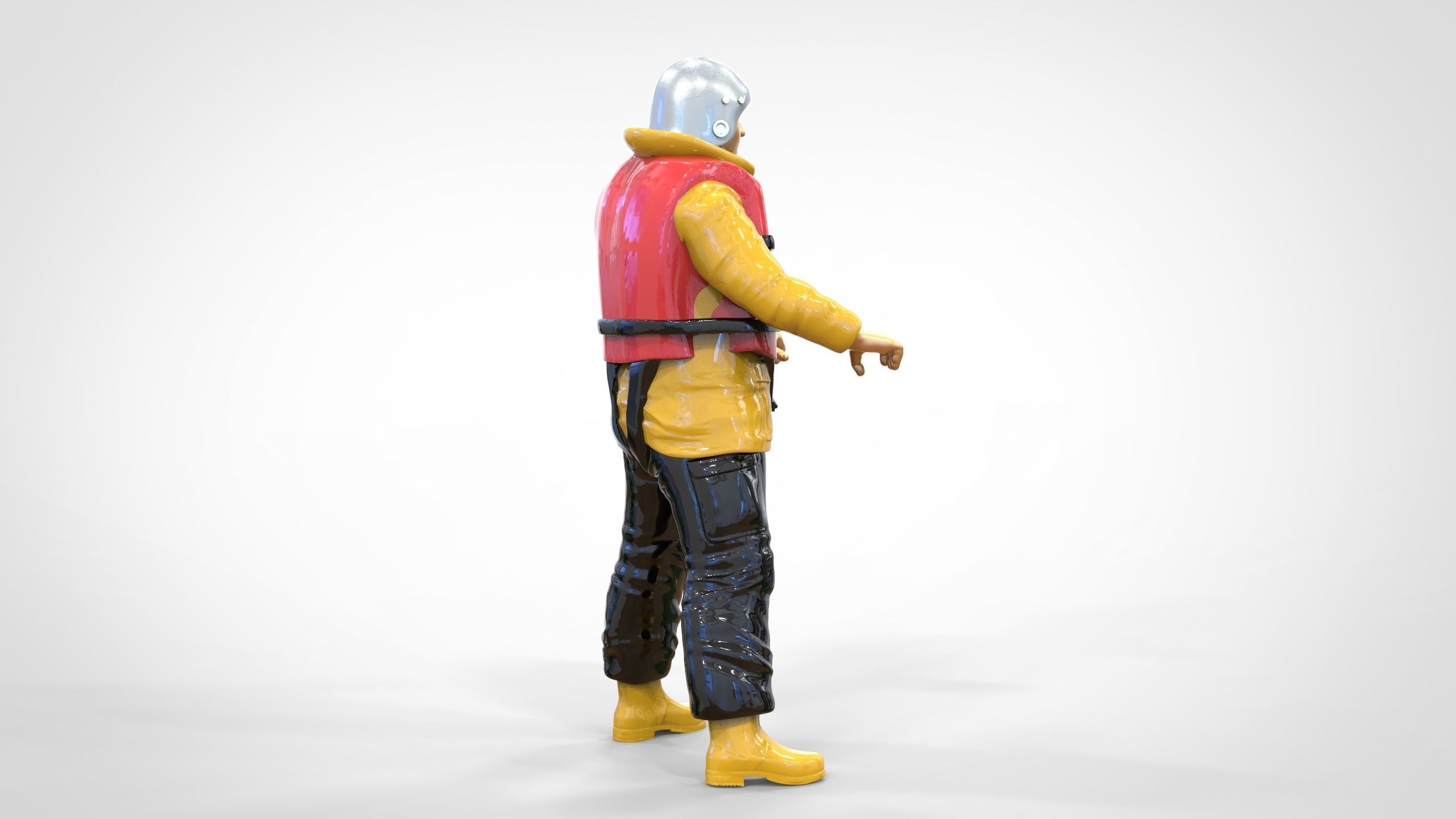 N10 Captain Royal National Lifeboat Institution RNLI Rescue crew 3D print model_27