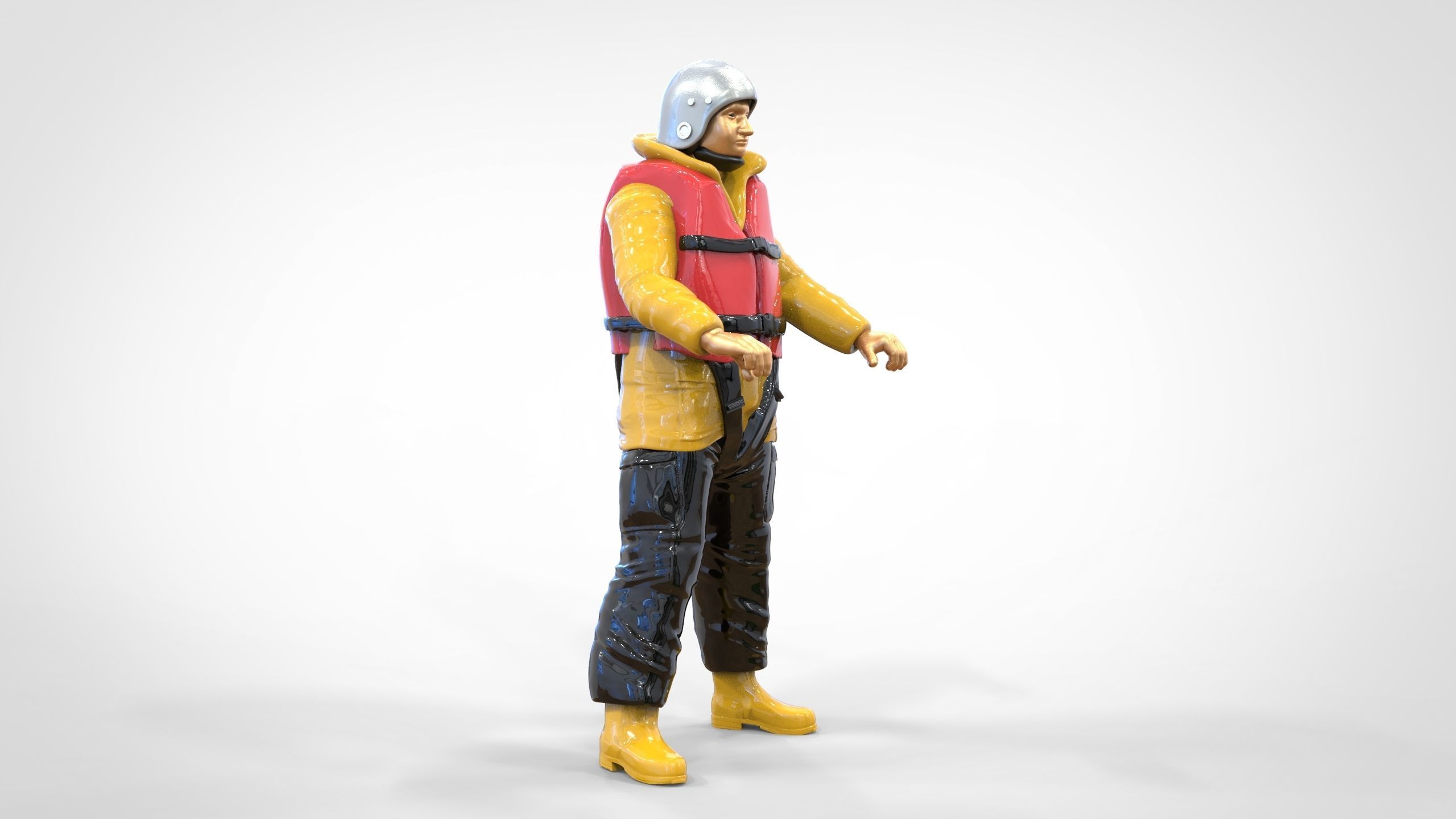 N10 Captain Royal National Lifeboat Institution RNLI Rescue crew 3D print model_31