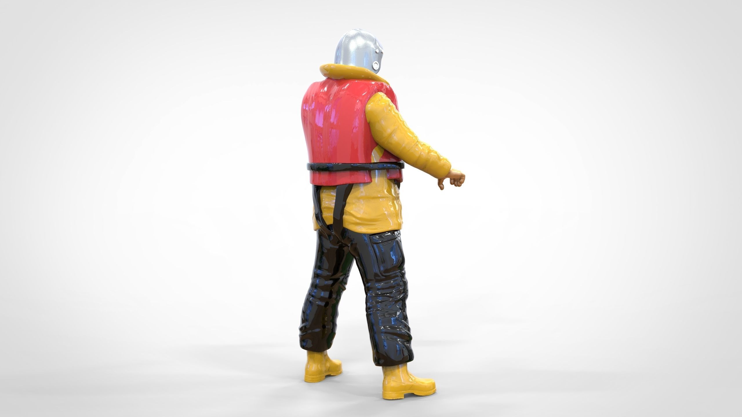 N10 Captain Royal National Lifeboat Institution RNLI Rescue crew 3D print model_25
