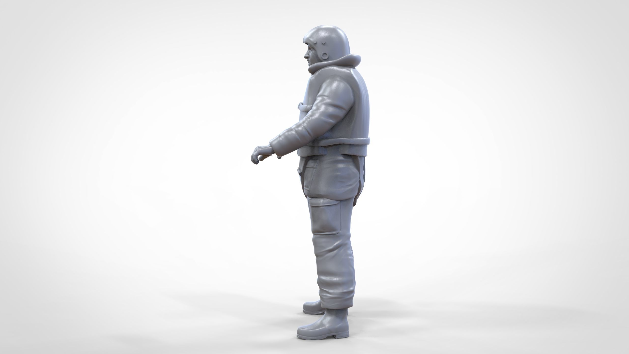 N10 Captain Royal National Lifeboat Institution RNLI Rescue crew 3D print model_47