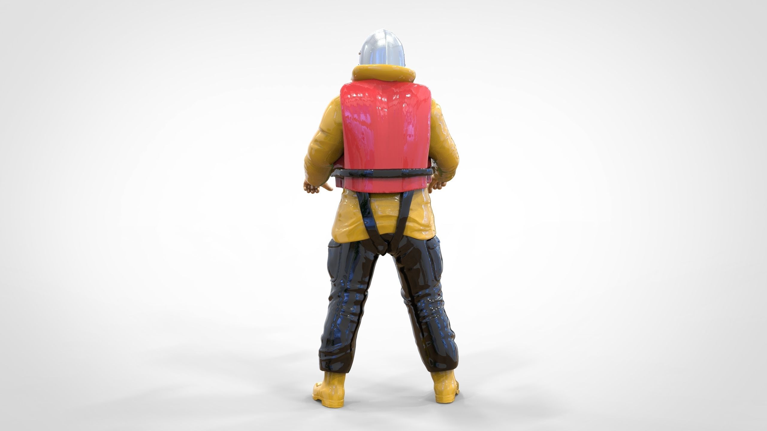 N10 Captain Royal National Lifeboat Institution RNLI Rescue crew 3D print model_19