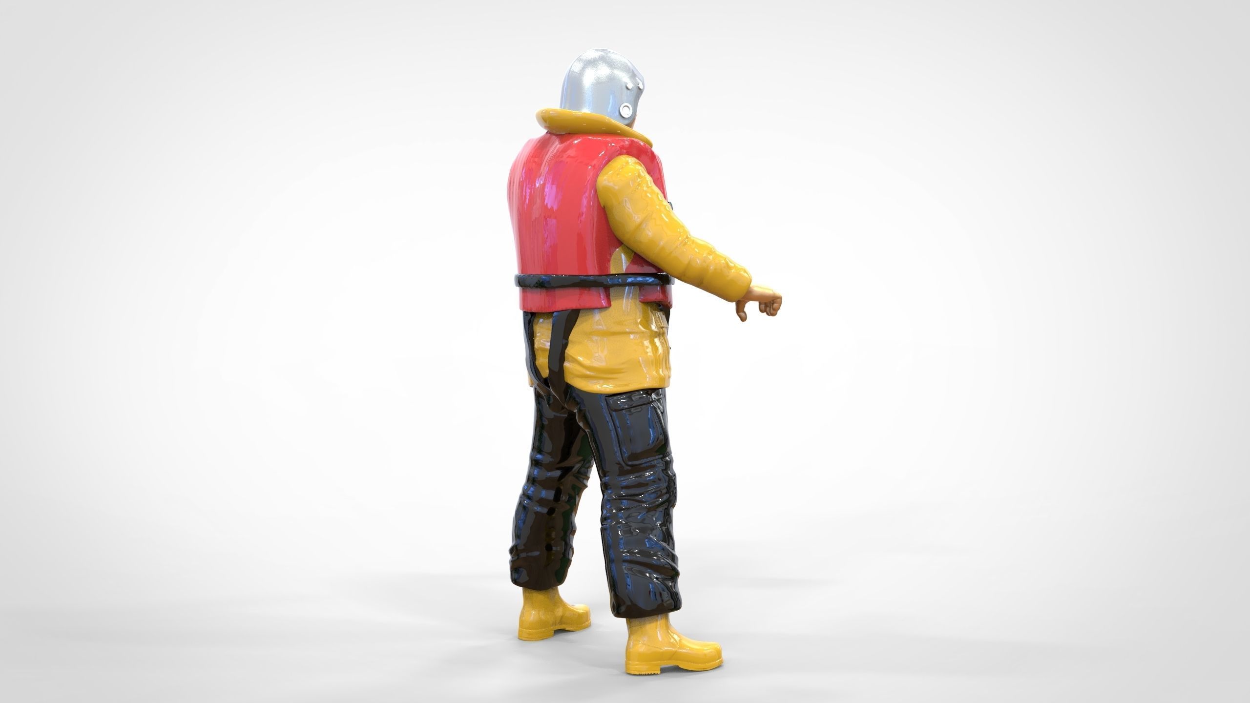 N10 Captain Royal National Lifeboat Institution RNLI Rescue crew 3D print model_26