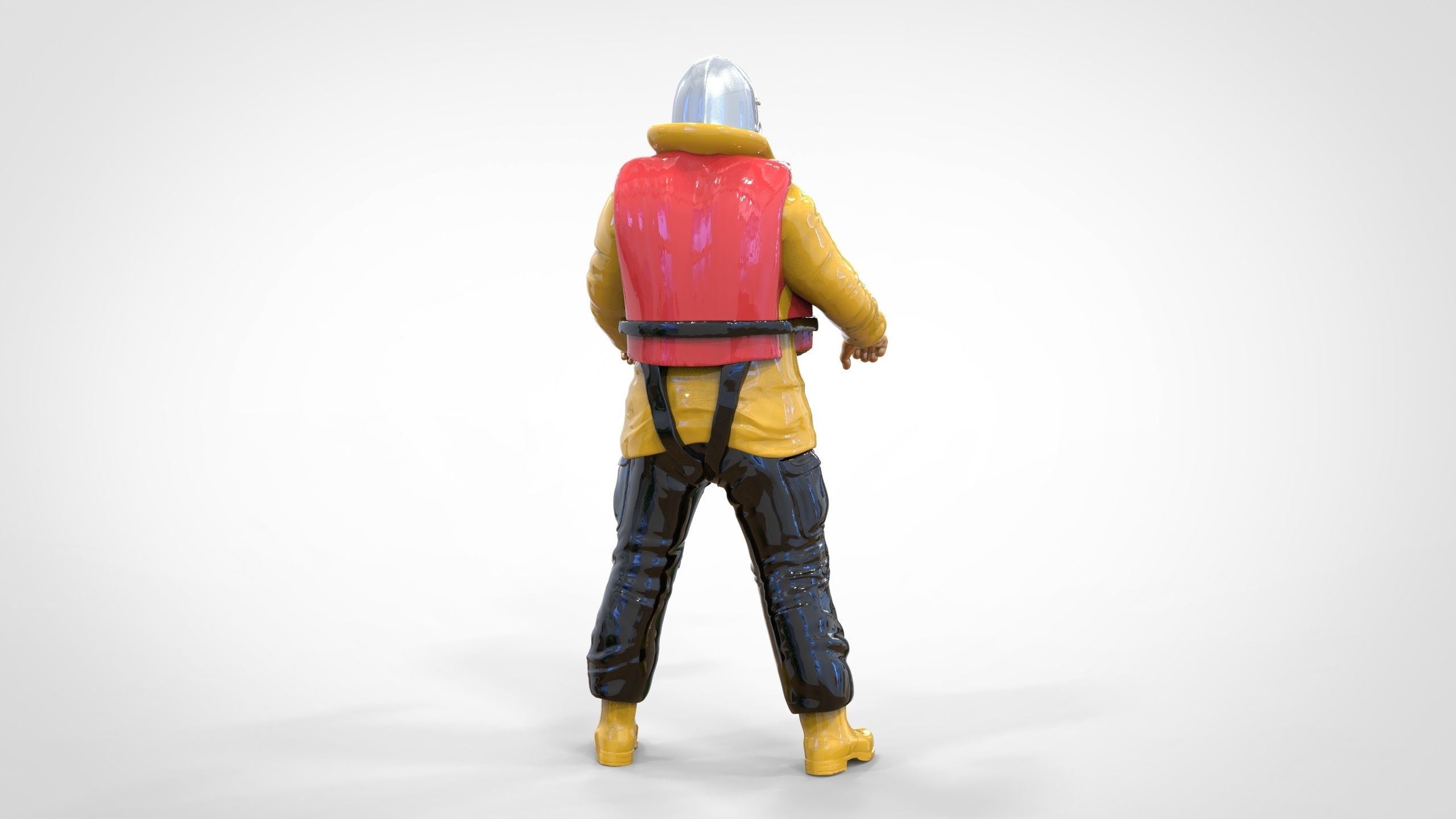 N10 Captain Royal National Lifeboat Institution RNLI Rescue crew 3D print model_21