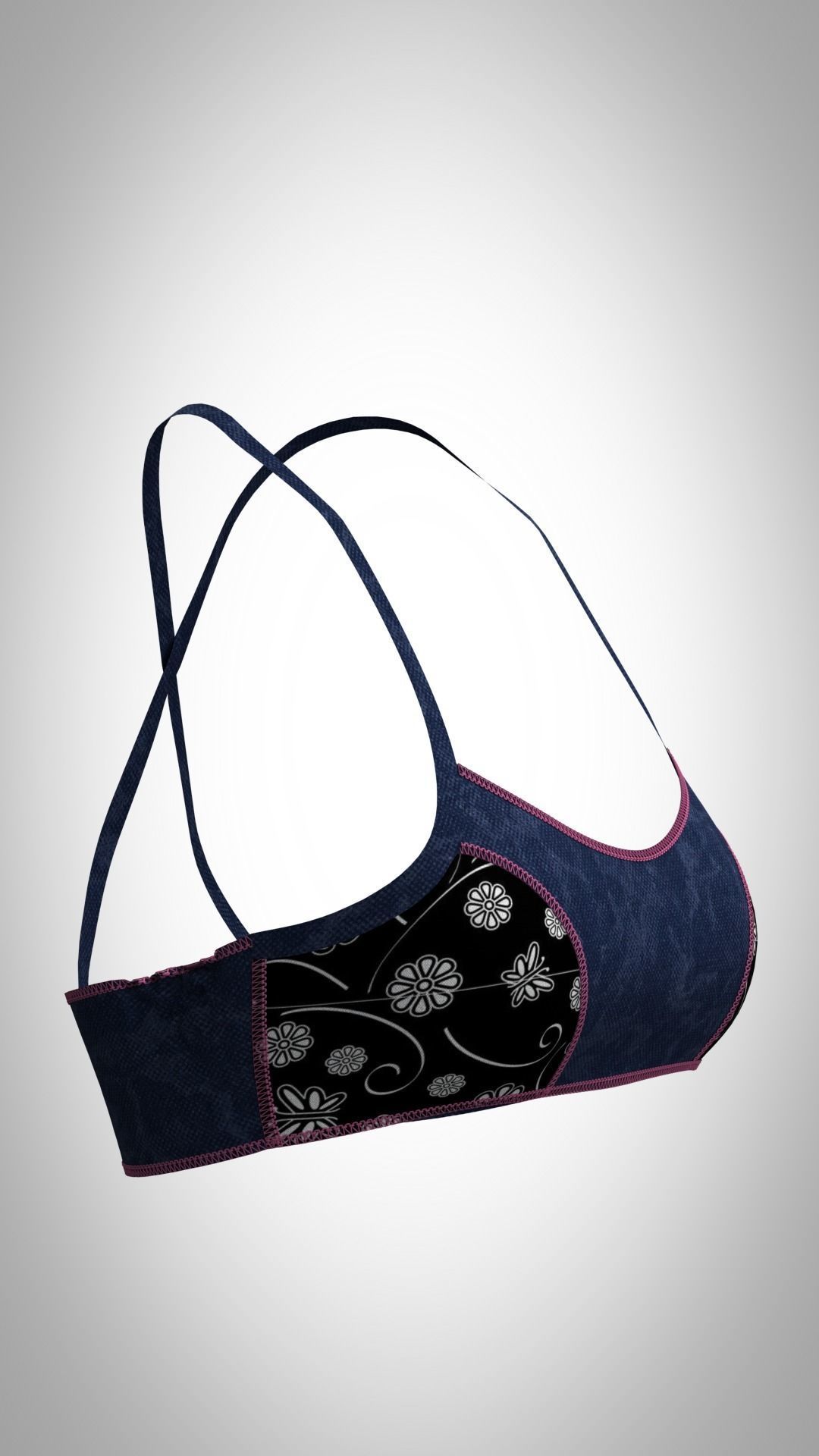 ladies jeans and bikini Low-poly 3D model_6