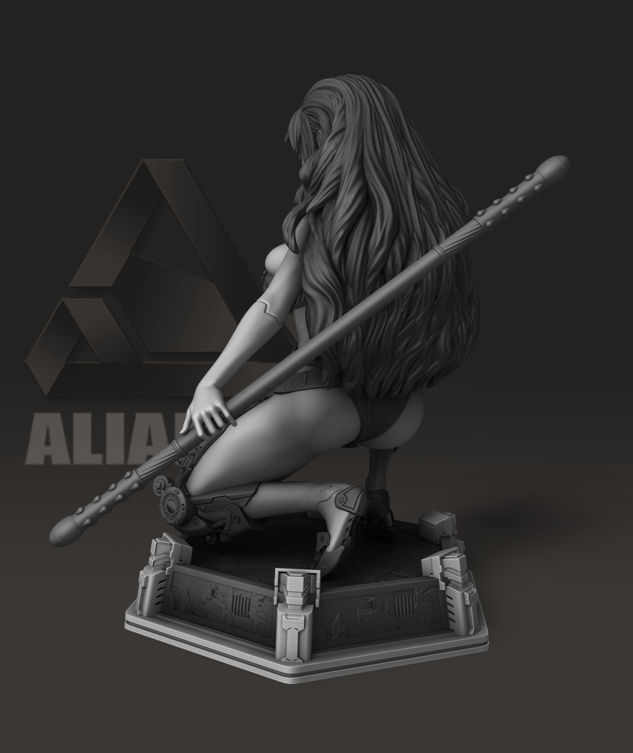 Female Cyborg - Concept Design 3D print model_3