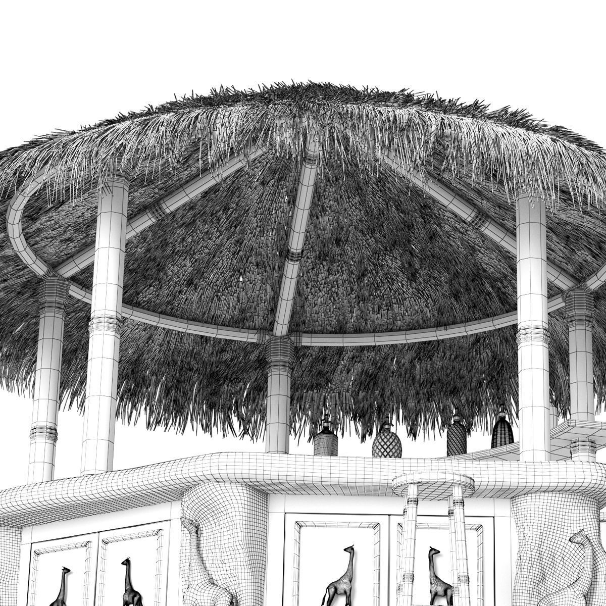 Bar Giraffes 3D model_7
