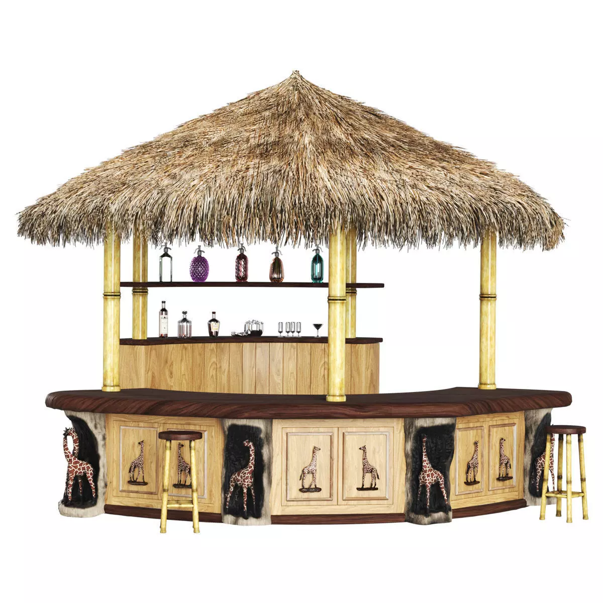 Bar Giraffes 3D model_0