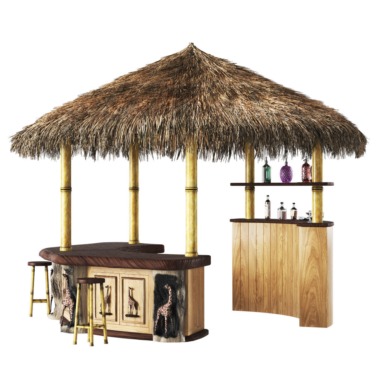 Bar Giraffes 3D model_1